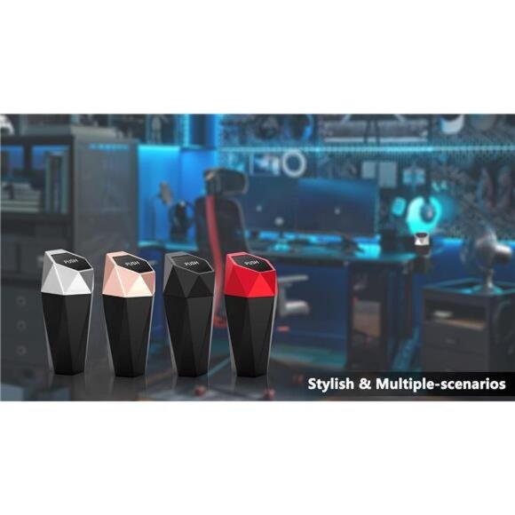 Car Trash Can Cup Holder, 2 Pack Mini Trash Can with Lid, Car Accessories - Picture 5 of 7